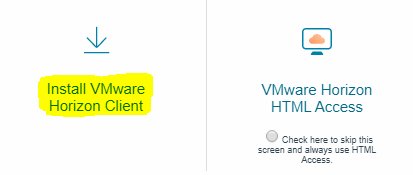 install VMware Horizon Client