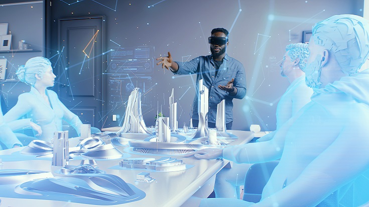 Image of person in virtual reality